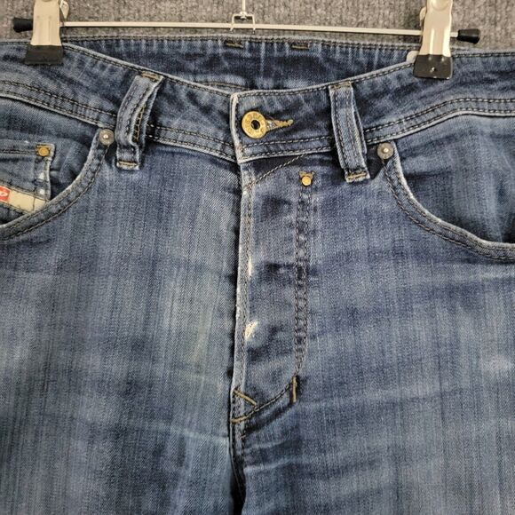 DIESEL SAFADO Slim Straight Button Fly Denim Blue Jeans SIZE 32x32 ACTUAL 33x32 - Picture 4 of 15